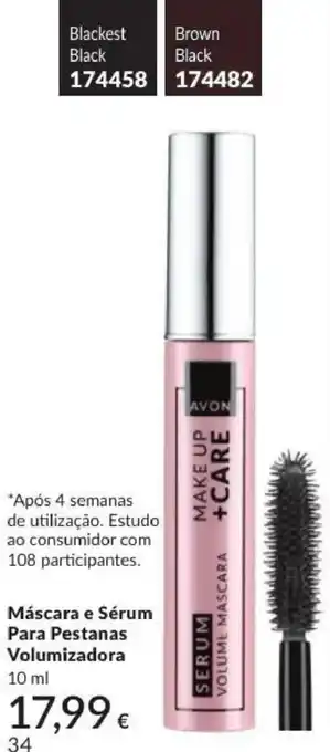Avon máscara e sérum para pestanas volumizadora