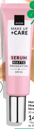 Avon Avon make up + care serum Matte Base de Maquilhagem Sérum + FPS 30 promoção