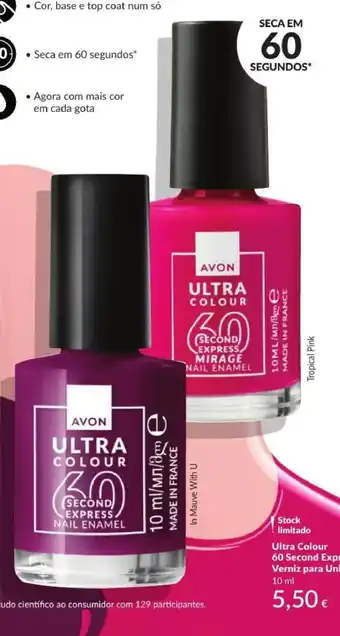 Avon Avon ultra colour 60 second express verniz para unhas promoção