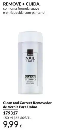 Avon Avon removedor de verniz para unhas clean and correct promoção
