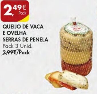 Pingo Doce Queijo de Vaca e Ovelha Serras de Penela 3 Unid promoção