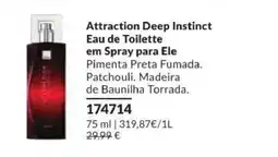 Avon Attraction Deep Instinct Eau de Toilette em Spray para Ele promoção