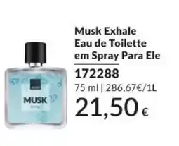 Avon musk exhale eau de toilette em spray para ele promoção