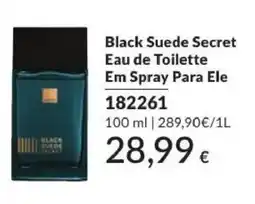 Avon black suede secret eau de toilette em spray para ele promoção