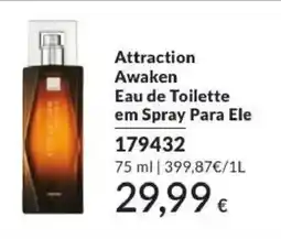Avon attraction awaken eau de toilette em spray para ele promoção