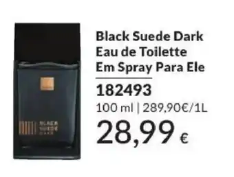 Avon black suede dark eau de toilette em spray para ele promoção