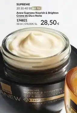 Avon Anew supreme nourish & brighten creme de dia e noite promoção