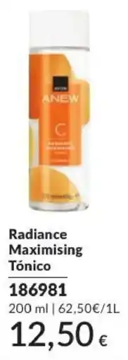 Avon Anew radiance maximising tônico promoção