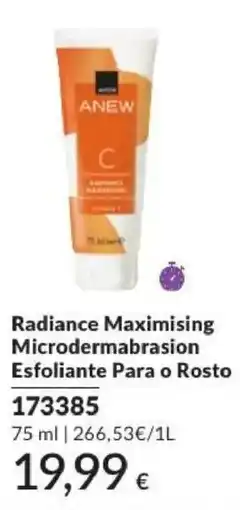 Avon anew radiance maximising microdermabrasion esfoliante para o rosto promoção