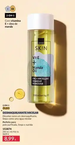 Avon Avon skin oil + micellar makeup remover promoção