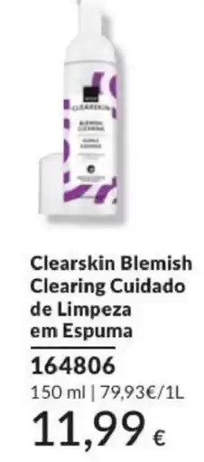 Avon Clearskin Blemish Clearing Cuidado de Limpeza em Espuma promoção