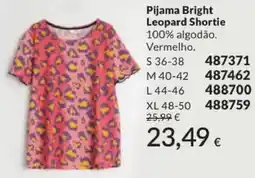 Avon Pijama bright leopard shortie promoção