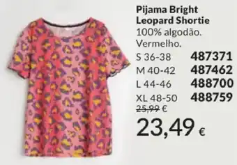 Pijama bright leopard shortie