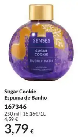 Avon senses espuma de banho sugar cookie promoção