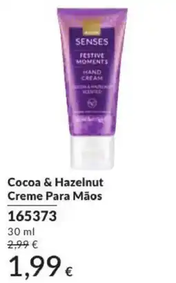 Avon Avon senses creme para mãos cocoa & hazelnut promoção