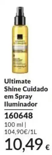 Avon ultimate shine cuidado em spray iluminador promoção