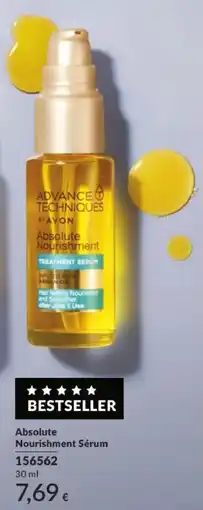 Avon Absolute Nourishment Sérum promoção