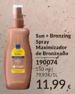 Avon Care sun+ sun + bronzing spray maximizador de bronzeado promoção