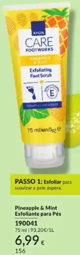 Avon Avon care esfoliante para pés pineapple & mint promoção