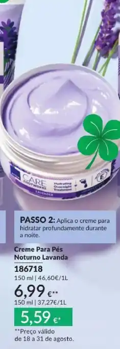 Avon Care Footworks Creme Para Pés Noturno Lavanda promoção