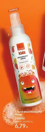 Avon Avon kids spray desembaraçador manga promoção