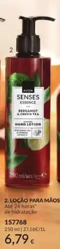 Avon Avon loção para mãos bergamota e chá verde promoção