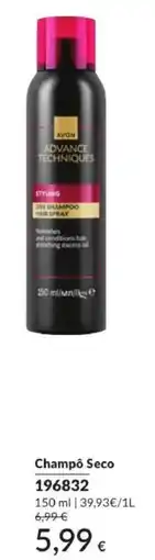 Avon Avon champô seco promoção