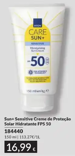 Avon Avon sun+ sensitive creme de proteção solar hidratante fps 50 promoção