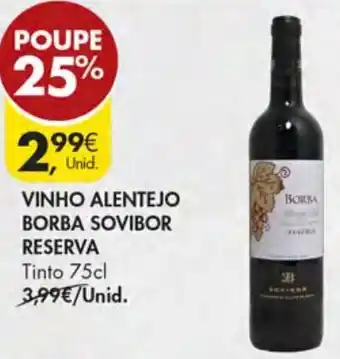 Pingo Doce Vinho Alentejo Sovibor Reserva 75cl promoção