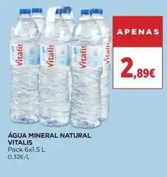 El Corte Inglés Vitalis - água mineral natural promoção