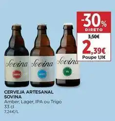 El Corte Inglés Sovina - cerveja artesanal promoção