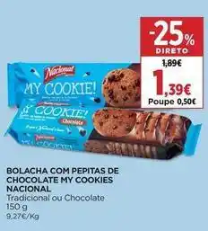 El Corte Inglés Nacional - bolacha com pepitas de chocolate my cookies promoção