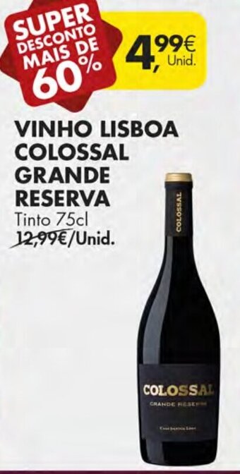 Pingo Doce Vinho Lisboa Colossal Reserva 75cl promoção