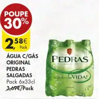 Pingo Doce Água C/ Gás Original Pedras Salgadas 6x33cl promoção