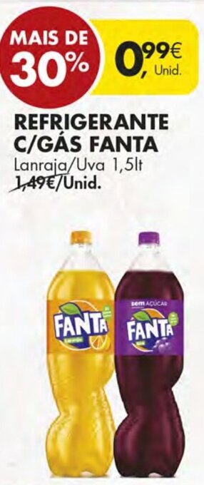 Pingo Doce Refrigerante C/Gás Fanta 1,5lt promoção