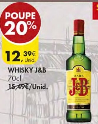 Pingo Doce Whisky J&B 70cl promoção