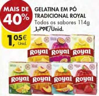 Pingo Doce Gelatina em Pó Tradicional Royal 114g promoção