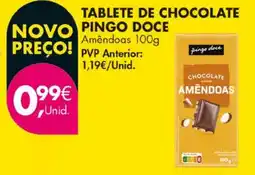 Pingo Doce Tablete de chocolate pingo doce amêndoas promoção
