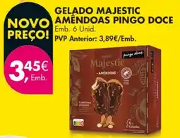 Pingo Doce gelado majestic amêndoas promoção