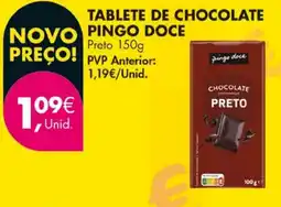 Pingo Doce Tablete de chocolate pingo doce preto promoção