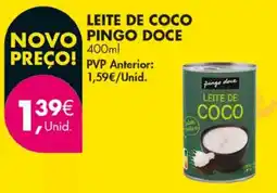 Pingo Doce Leite de coco pingo doce promoção
