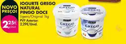 Pingo Doce Iogurte grego natural pingo doce promoção