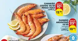 Pingo Doce Camarão cozido 20/30 Pingo Doce promoção