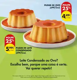 Pingo Doce Pudim de ovo promoção