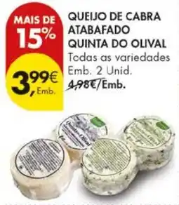 Pingo Doce Queijo de cabra atabafado quinta do olival promoção