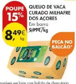 Pingo Doce Queijo de vaca curado milhafre dos acores promoção