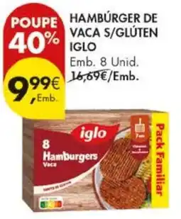 Pingo Doce Hambúrguer de vaca s/glúten iglo promoção
