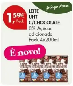Pingo Doce Leite uht c/chocolate pingo doce promoção