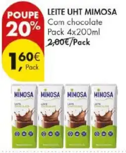 Pingo Doce Leite uht mimosa com chocolate promoção