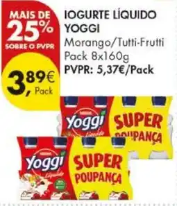 Pingo Doce Iogurte líquido yoggi promoção